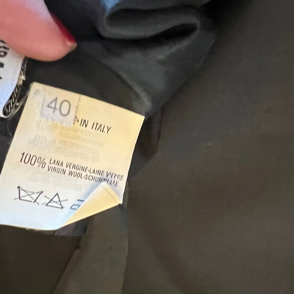 Emporio Armani Black Blazer - 100% Virgin Wool - Made in Italy - Picture 12 of 12